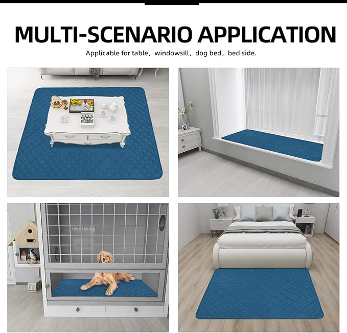 Easy-Going Sectional Couch Covers for Dogs L Shape Sofa Cover Reversible Sofa Slipcover Chaise Lounge Cover Furniture Protector Cover for Pets Dog Cat (42 x 68 inches, Peacock Blue/Peacock Blue)
