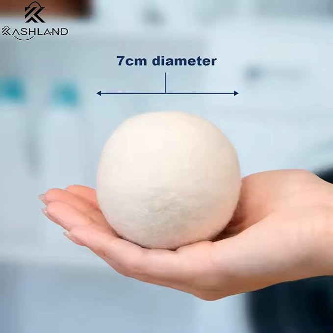 Organic Wool Dryer Balls: Eco-Friendly & Chemical-Free | Our Anti-Entanglement Reusable Balls Eliminate Wrinkle Static | 6-Pack XL Dryer Balls for Laundry is Made with New Zealand Wool (Cat)