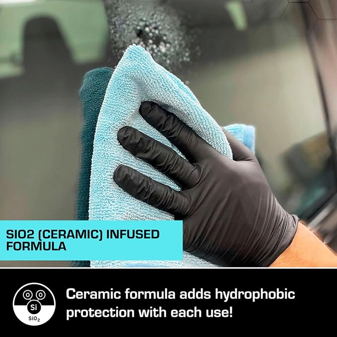 Ethos Clarity V2 - Ceramic Glass Cleaner and Water Repellent - Streak-Free Window Cleaner with Hydrophobic Protection for Car Windows and Mirrors
