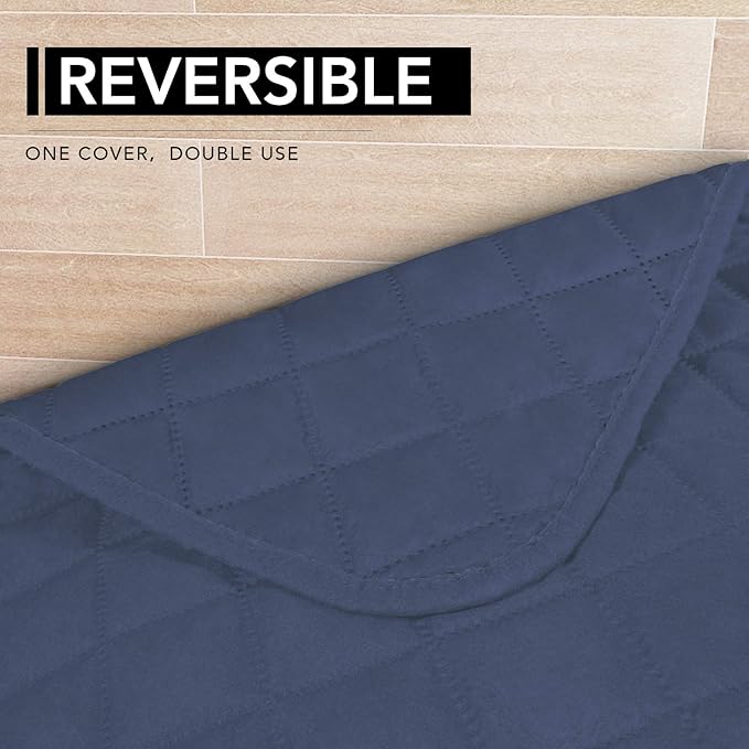 Easy-Going Sectional Couch Covers for Dogs L Shape Sofa Cover Reversible Sofa Slipcover Chaise Lounge Cover Furniture Protector Cover for Pets Dog Cat (42 x 68 inches, DarkBlue/DarkBlue)