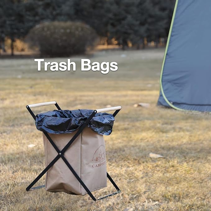 TRIPTIPS Biodegradable Portable Toilet Bags 8 Gallon｜40 Count Camping Toilet Bags for Portable Potty,Leak-Proof 100% Compostable Toilet Bags 5 Gallon Bucket，Toilet Waste Bags for Outdoors
