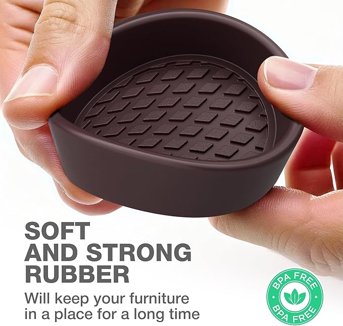 Furniture Cups X-PROTECTOR – 2" Caster Cups 8 PCS – Round Furniture Coasters – Ideal Bed Stoppers – Non Skid Furniture Pads with a Perfect Design – Rubber Furniture Pads - Protect Any Flooring!