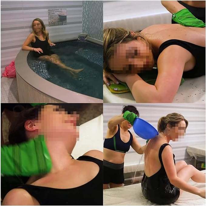 Korean Exfoliating Mitt, Large Size, 5 Colors, Back and Body Exfoliating Washcloth for Removing Dry, Reusable (Mix, 5)