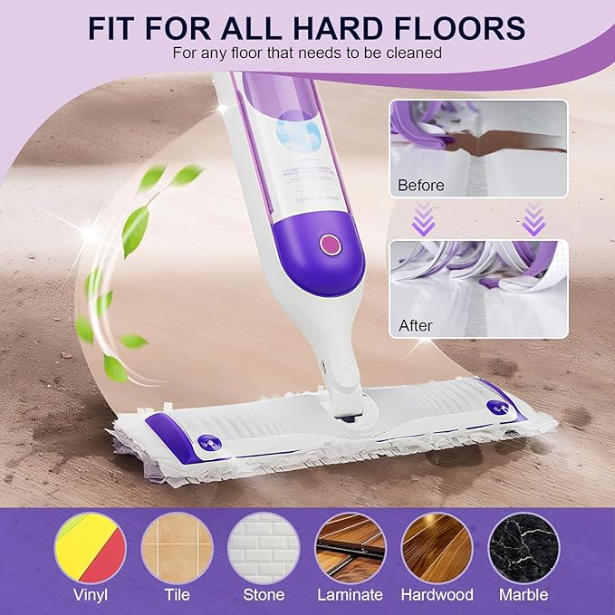 32 Pcs 5X Cleaning Power Mop Refills for Swiffer Power Mop, Unscented 14-Layer Thickened Disposable Mopping Pad Refills, for All Finished Floors