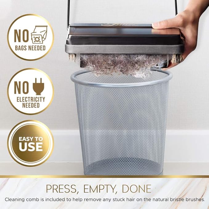 STANLEY HOME PRODUCTS Electrostatic Carpet & Floor Sweeper - Heavy Duty Lightweight Floor Cleaner - Suitable for Smooth Floors and Low Pile Rugs & Carpeting No Electricity Needed (Brown)