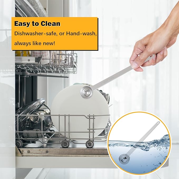 2PCS 1Tbsp(3tsp, 15ml) Extra Long Handle Measuring Spoon, Single Stainless Steel Individual Measure Scoop Only
