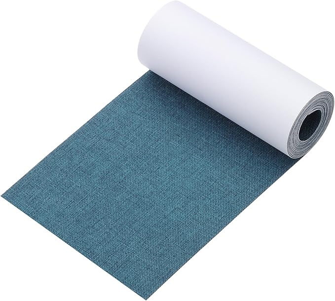 PATIKIL 70x4.4 Inch Linen Repair Tape, Repair Fabric Patch Self Adhesive Couch Patch Line Repair Patch for Furniture Sofa Car Seats Office Chairs, Dark Blue