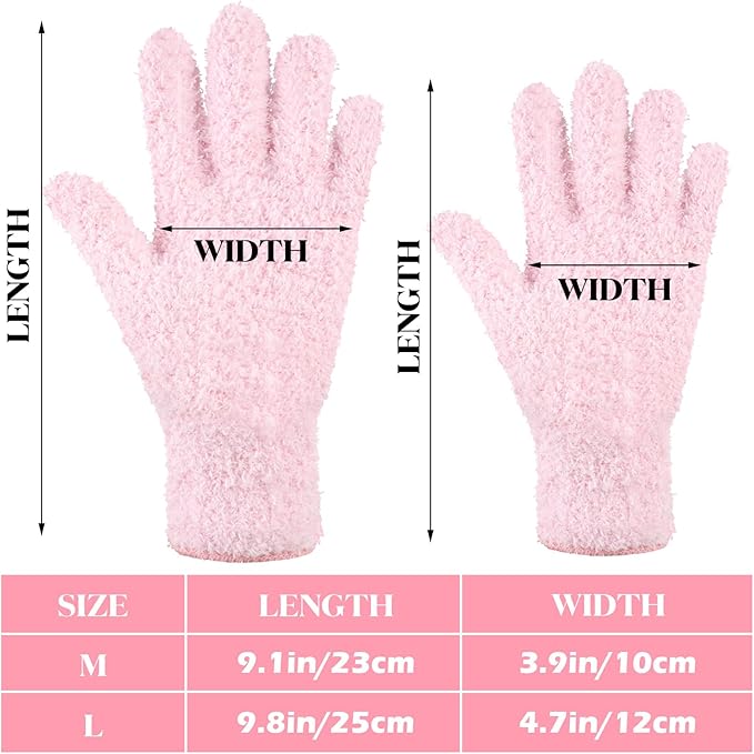 Bencailor 4 Pairs Microfiber Dusting Gloves Washable Reusable Cleaning Gloves Mittens for Plants House Cleaning Car Blinds