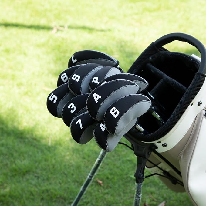 Golf Iron Covers for Golf Clubs Neoprene Golf Iron Cover Set 11pcs/10pcs Golf Iron Headcovers Golf Club Head Covers Fit All Brands