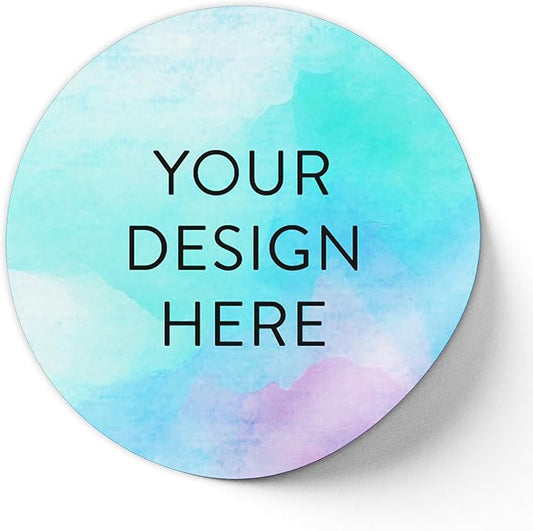 100 Custom Vinyl Stickers - Upload Your own Image, Text, Design, Logo - Personalized Logo Labels for Handmade, Packaging, Bottle, Jars, Candle, Brand Stickers (Sky Blue, 1x1)