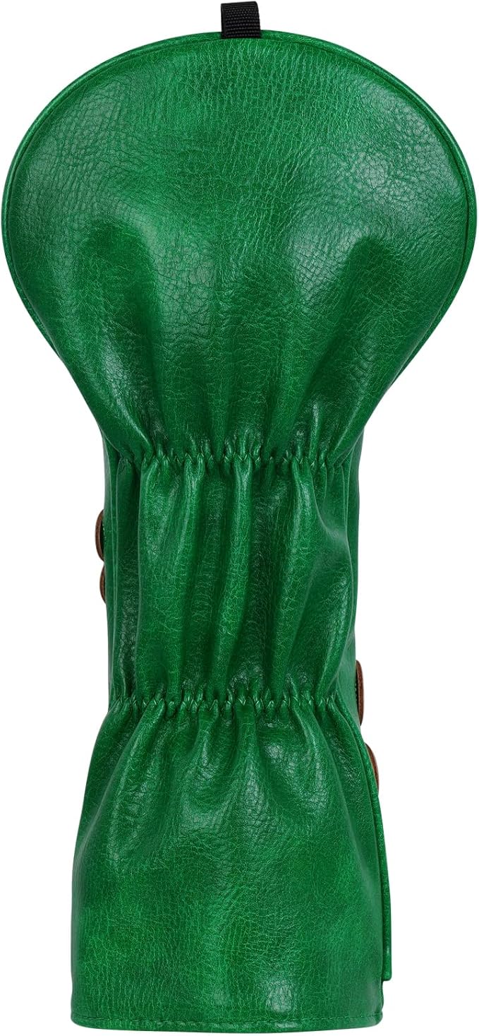 Golf Headcovers Golf Club Head Covers Four Leaf Clover Good Luck Charm - Clover Style Premium Leather Driver Fairway(FW) Wood Hybrid(UT) with Number Tags