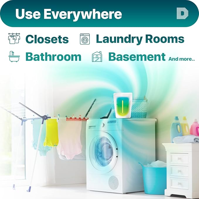 Dry & Dry 50 Packs Standing Moisture Absorbers to Control Excess Moisture for Basements, Closets, Bathrooms, Laundry Rooms - Moisture Absorbers, Standing Moisture Absorbers