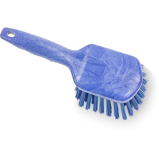 SPARTA 40541EC14 Plastic Scrub Brush, Utility Brush, Kitchen Brush With Hanging Hole For Cleaning, 8 Inches, Blue, (Pack of 6)