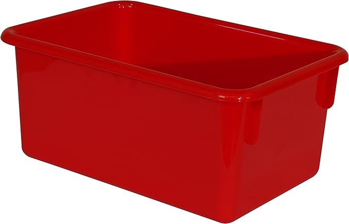 Wood Designs Cubby Storage Bin, Heavy Duty Plastic Containers for Kids Assorted Cubby Tray Set of 12
