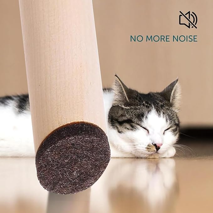 Fursafe&Q Felt Furniture Pads, Furniture Felt Pads for Hardwood Floors -Self Adhesive Chair Leg Floor Protectors, Protect Your Floors from Nicks, Bumps and Scratch,96 Pcs Round Cabinet Door Bumper