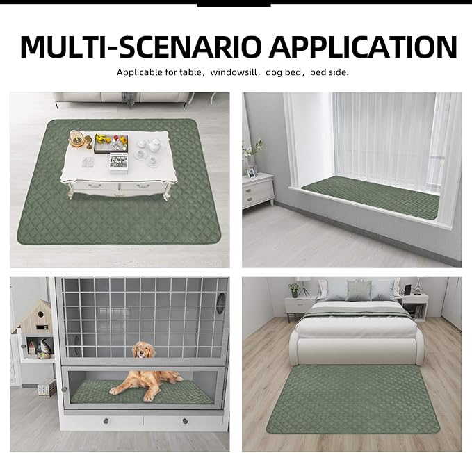 Easy-Going Sectional Couch Covers for Dogs L Shape Sofa Cover Reversible Sofa Slipcover Chaise Lounge Cover Furniture Protector Cover for Pets Dog Cat (42 x 52 inches, Greyish Green/Greyish Green)