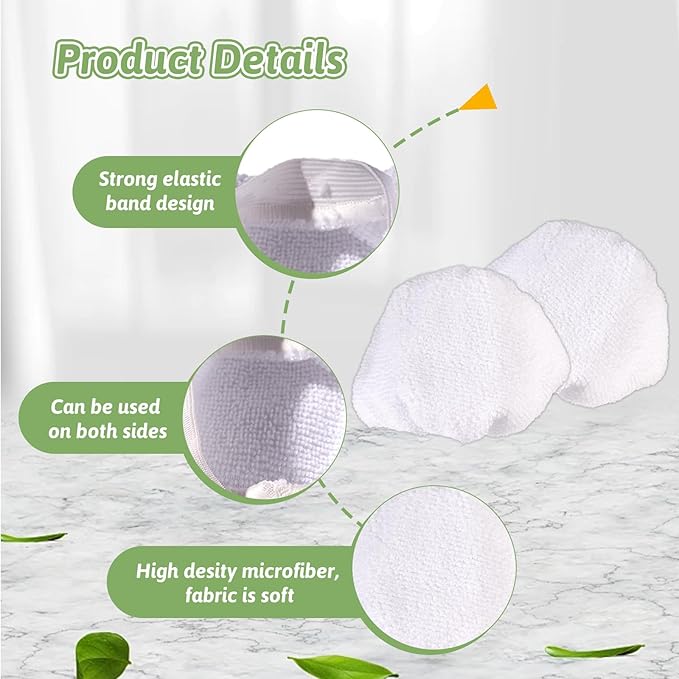 8Pack Microfiber Cloths for Handheld Steam Cleaner Compatible with Bissell Steam Shot, Comforday, PurSteam, Wagner Spraytech, Universal Washable Steam Cleaner Accessories