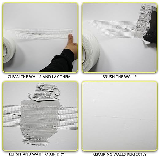 10" 100 Feet Drywall Joint Tape, Self-Adhesive Encrypted Fiberglass Drywall Repair Mesh Tape for Wall Cracks and Seam Patch