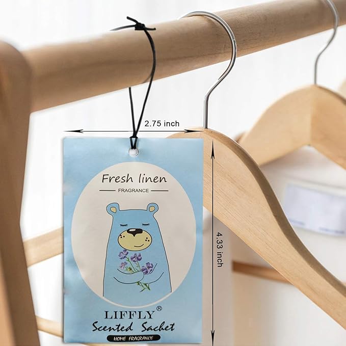14 Packs Fresh Linen Scented Sachets Bags fit Drawers and Closets Gift Box