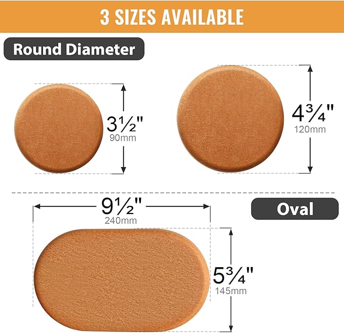 4¾" Felt Furniture Sliders for Hardwood Floors, 8 PCS Furniture Pads for Tile Floors, Furniture Movers Sliders for Heavy Furniture, Felt Sliders Move Large Furniture Easily