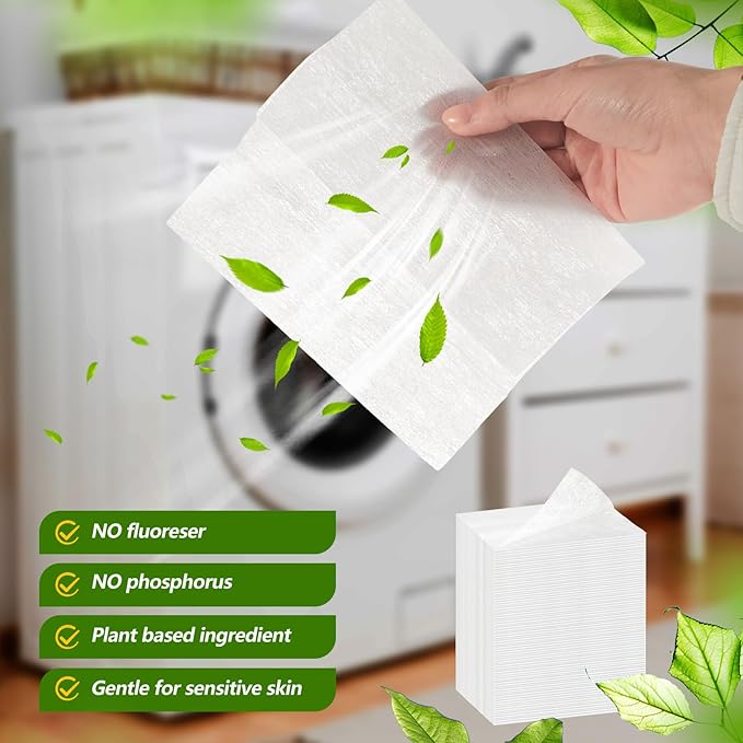600 Count Unscented Dryer Sheets Fabric Softener Fresh Scent Dryer Sheets Bulk Naturally Softens and Removes Static Cling, Ideal for Large Households, Sensitive Skin