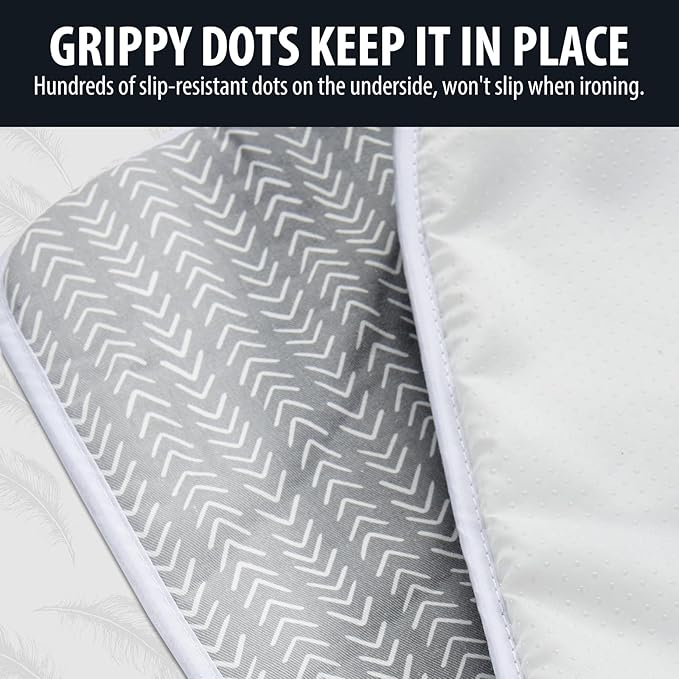 Seiritex Ironing Mat, Portable Ironing Pad 39.4 x 18.9 inch Table Top Iron Board 5 in 1 Travel Iron Blanket for Washer, Dryer, Counter top, Grey Arrow
