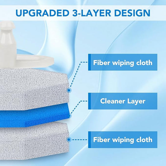 50 Pcs Disposable Toilet Bowl Wand Refills for Clorox, Upgraded Replacement Heads System Compatible with Clorox Toilet Wand Refills for Bathroom Cleaning