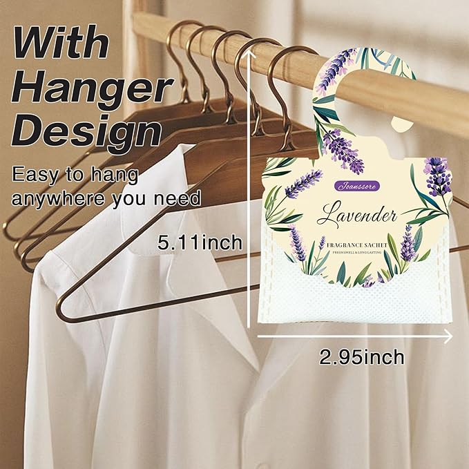 15 Packs Lavender Scented Sachets Bag for Drawers and Closets, Air Freshener for Home Fragrance Sachet, Long-Lasting Hanging Closet Deodorizer Smell Goods for House