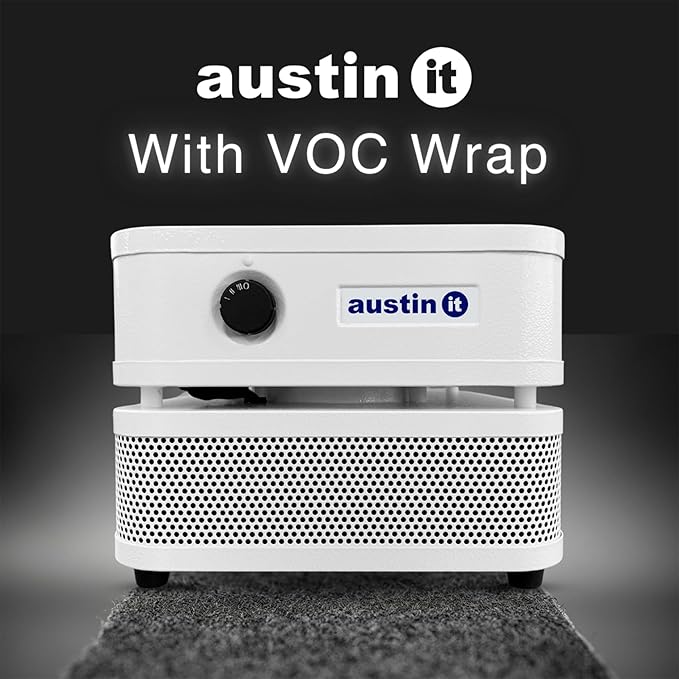 Austin Air it Room Air Purifier with VOC Carbon Wrap Air Filters - Personal Air Filter Single Room Air Purifiers - Portable Allergy Purifier - Stylish Tabletop Purifier for Dust, Model C100CC1