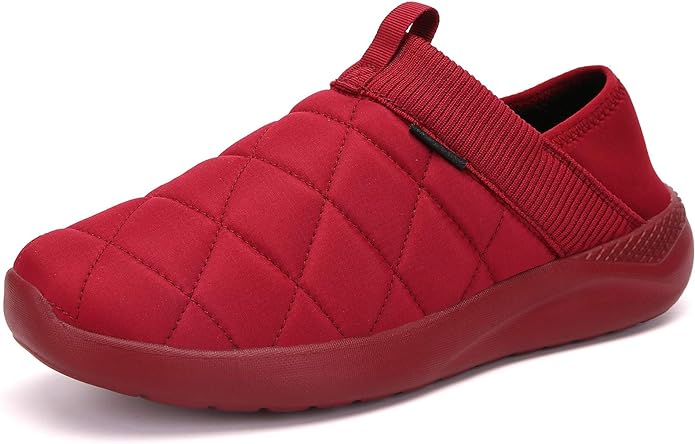 KUBUA Slippers for Men and Womens Indoor House Shoes Plush Slip on Outdoor Garden Loafers