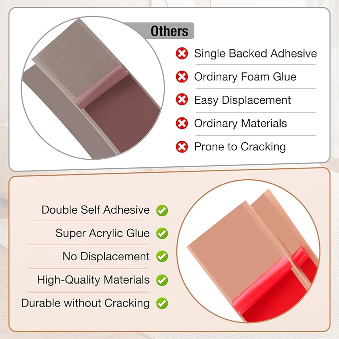 Floor Transition Strip Self Adhesive Vinyl Door Threshold for Doorways Carpet Edging Trim Overlap Edge Reducer for Laminate Floor, Carpet, Tile (Yellow Oak Grain, 2/5" to 3/5", 3.3Ft)