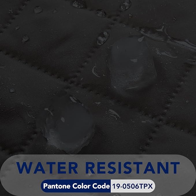 PureFit Reversible Quilted Sofa Cover, Water Resistant Slipcover Furniture Protector, Washable Couch Cover with Non Slip and Elastic Straps for Kids, Pets (Oversized Sofa, Black/Black)