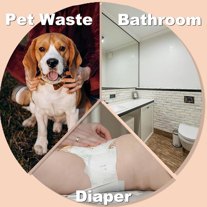 2.6 Gallon Small-Trash-Bags Plastic Drawstring Garbage-Bag - Mini Tiny White Unscented 80 Count For Bathroom Car Can Restroom Office Liners Waste Basket Strong Bulk Inwaysin