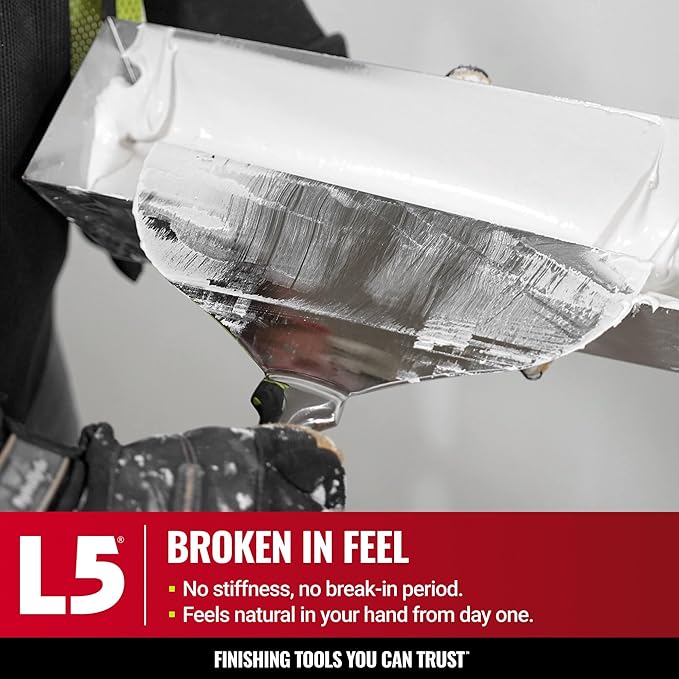5" All Stainless Steel Joint Knife - LEVEL5 | Professional Grade Putty Blade, Premium Polished All-Metal, Precision Ground Edge, Ergonomic, Corrosion Resistant | 5-405