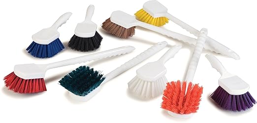 SPARTA Utility Scrub Brush with Polyester Bristles 20" x 3" - White