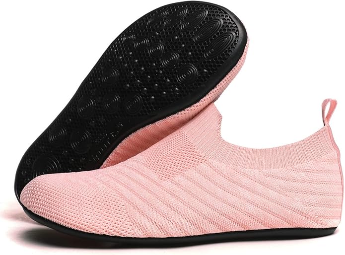 QZKDM Lightweight Slip on Grip Indoor House Slippers Barefoot Non Slip Home Exercise Yoga Shoes for Men Women