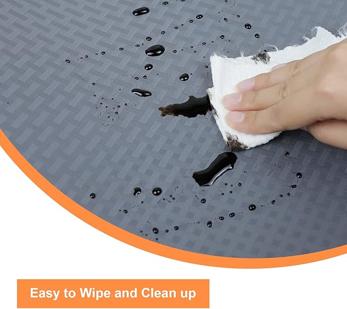 Shelf Liners for Kitchen Cabinets Refrigerator Liners Waterproof & Oil-Proof Kitchen Cupboard Liner Non-Slip Drawer Mats EVA Material Non Adhesive Fridge Mats for Shelves 17.3 x 157.4 Inches
