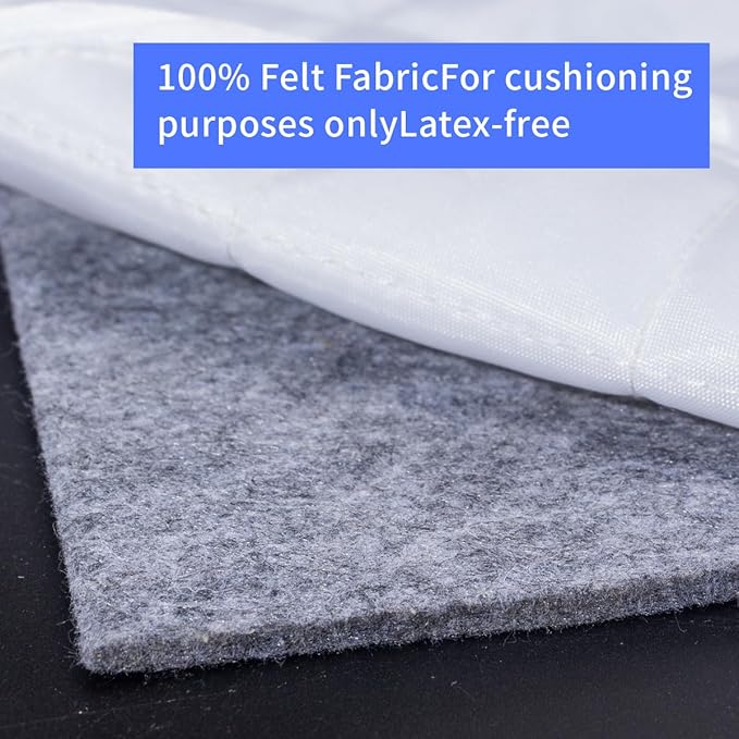 Felt Rug Pad, 10x14 Ft Extra Large Area Cushioned Carpet Liner, Thick Felt Pads for All Floors, Keep Rug in Place Soft and Safe