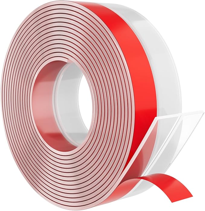 Heavy-Duty 20 ft x 3 in Weather Stripping, Extra Thick 2mm Door Draft Stopper Silicone Seal Strip for House and Glass Shower Doors for Collision and Side Gaps of Door and Windows, Clear