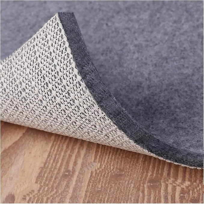 Non Slip Rug Pad Grippers - 4x6, 1/4" Thick, Felt + Rubber Double Layers Area Carpet Mat Tap, Provides Protection and Cushioning for Hardwood or Tile Floors