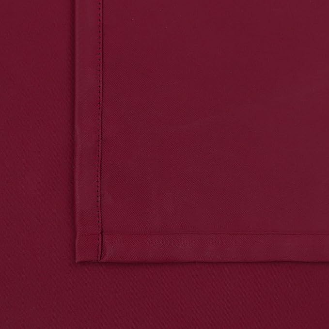 BGment Burgundy Blackout Curtains 54 Inch Long for Bedroom - Rod Pocket Thermal Insulated Room Darkening Window Drapes for Basement Kitchen Bathroom Cafe, 42 x 54 Inch, 2 Panels
