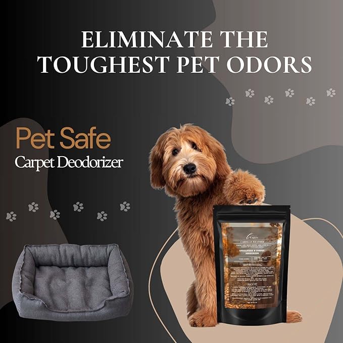 Cardigan Weather Carpet Freshener Powder: Powerful Odor Eliminator for Home, Upholstery Deodorizer, Carpet Deodorizer, Pet Urine, Cat Litter Box - Sweater Weather Fragrance