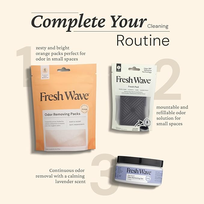 Fresh Wave Orange Odor Eliminating & Deodorizing Packs | Bag of 6