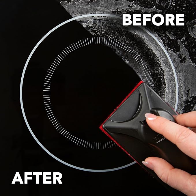 Weiman Cooktop and Stove Top Cleaner Kit - Glass Cook Top Cleaner and Polish 10 oz. Scrubbing Pad, Cleaning Tool, Razor, Scraper