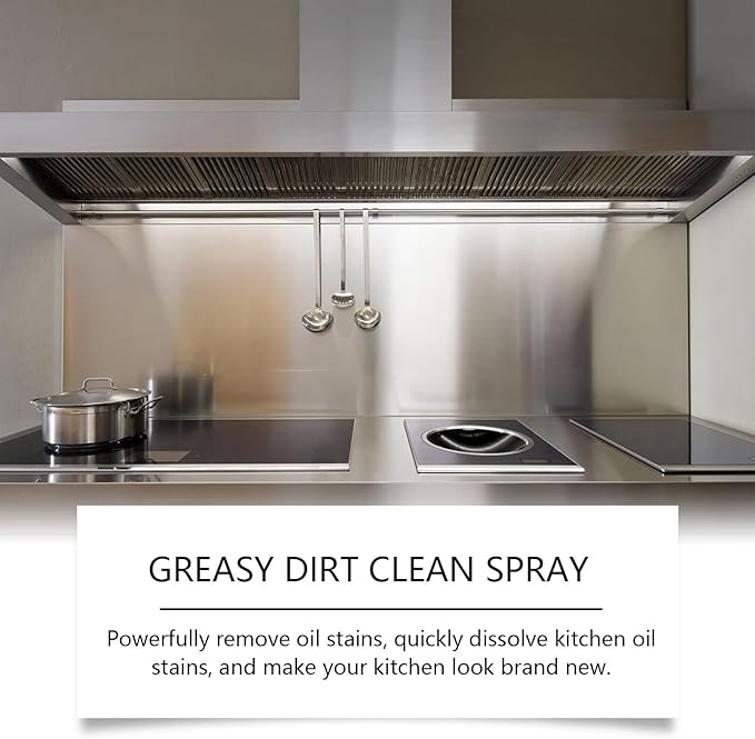 Multifunctional Powerful Kitchen Foam Cleaner, Rotateepic Foam Cleaner, Greasy Dirt Clean Spray, All-Purpose Heavy Duty Degreaser Cleaning Spray for Oven, Stove and Range Hood (2pcs)