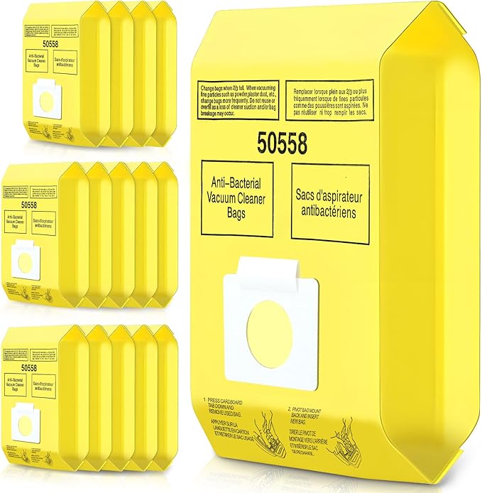 15 Pack Vacuum Cleaner Bags Fit for Kenmore Canister Type C/Q 5055 50555 50557 50558 and Pana·sonic Type C-5 C-18, 200 Series, 400 Series, 600 Series, 700 Series, 800 Series (15 Pack)