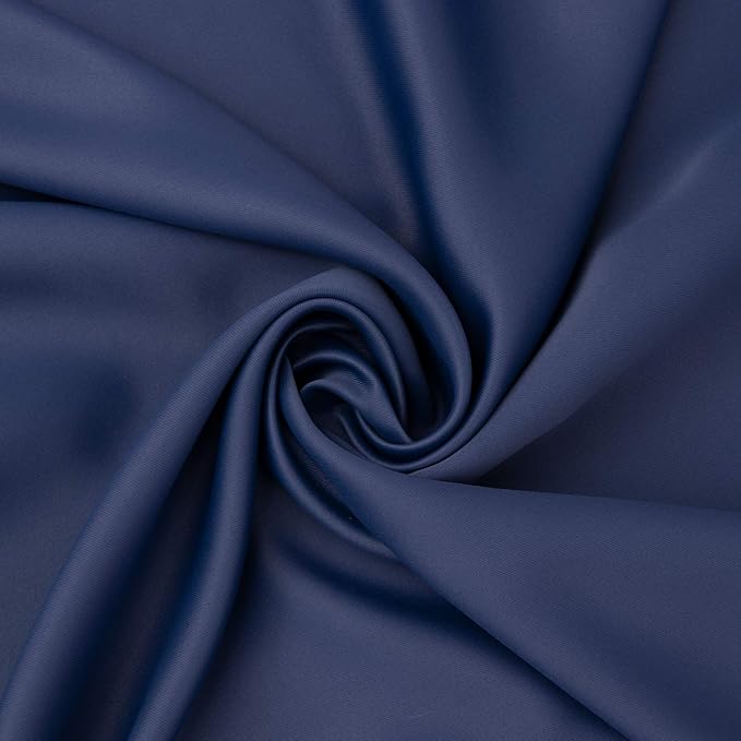 BGment Small Blackout Curtains 30 Inches Length 2 Panels for Kitchen Cafe - Navy Blue Half Window Drapes with Rod Pocket Privacy for Front Door Bathroom, 29 x 30 Inch