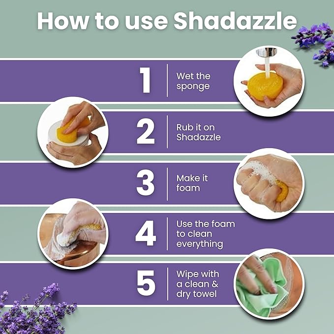 Shadazzle Natural All Purpose Cleaner and Polish – Eco friendly Multi-purpose Cleaning Product (2 Pack, Lavender)