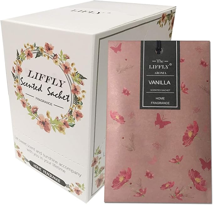 14 Packs Vanilla Scented Sachets for Drawers and Closets