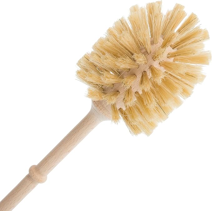 Redecker Union Fiber Toilet Brush with Untreated Beechwood Handle, 14-1/2 Inches, Made in Germany